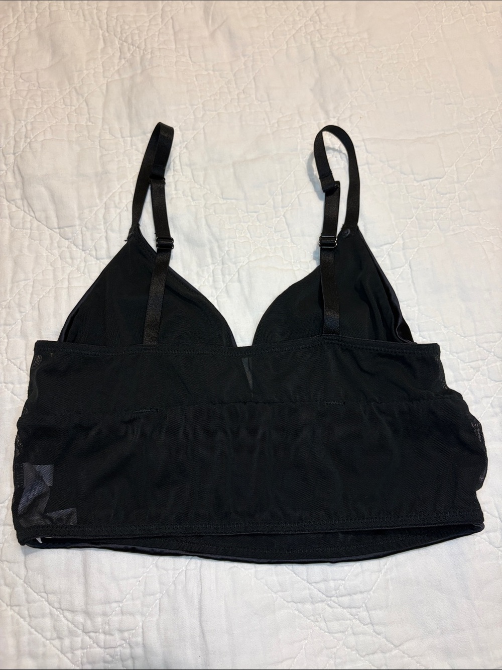 NWOT Auden Black Longline Bralette with Adjustable Straps - Picture 2 of 7